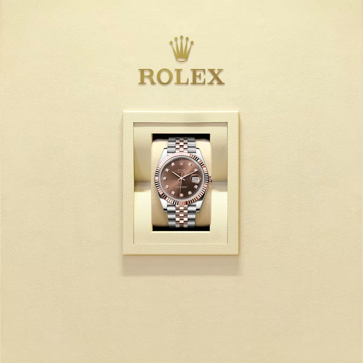 Rolex Datejust 41MM 126331 Chocolate Diamond Dial Fluted Bezel Two Tone Rose Gold Jubilee Bracelet - Image 10