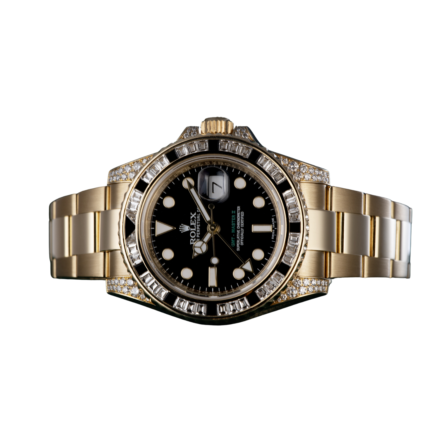 Rolex GMT Master II 18k Yellow Gold Diamond Black Sapphire 116758SANR - Image 5