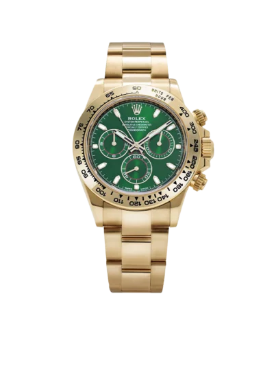 Rolex Daytona 40mm Yellow Gold John Mayer Green Dial Mens Watch 116508