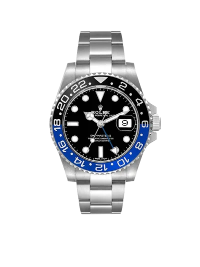 Rolex GMT Master II 40mm Steel Black Blue Batman Bezel Mens Watch 116710