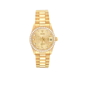 Rolex Lady-Datejust 31mm Midsize Yellow Gold Diamond Watch 68288