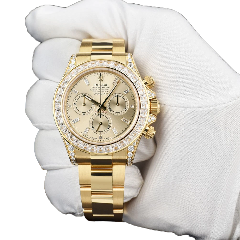 Rolex Daytona 18K Yellow Gold Gold Sundust Dial Diamond Bezel Oyster Bracelet 40 mm 126598TBR - Image 2