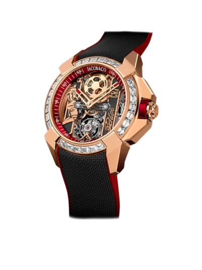 Jacob & Co Epic X Flight of CR7 Baguette Rose Gold Manual Winding 44mm EX120.43.BC.AB.A